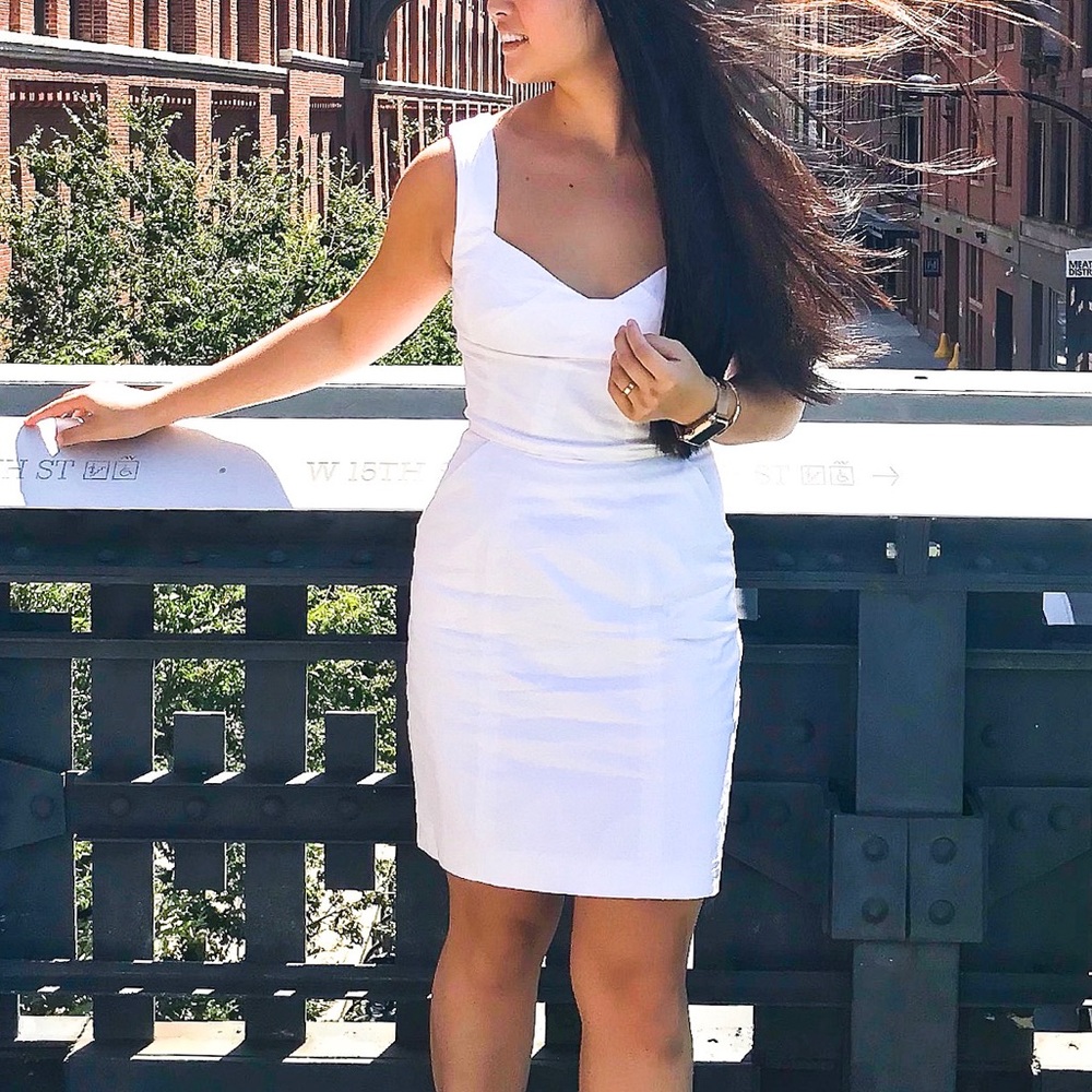 bebe White Dress